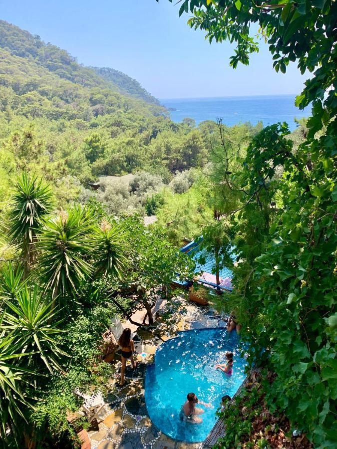 Bamboo Bungalow With Sea View In Kabak Bay, Oeluedeniz Fethiye Exterior foto